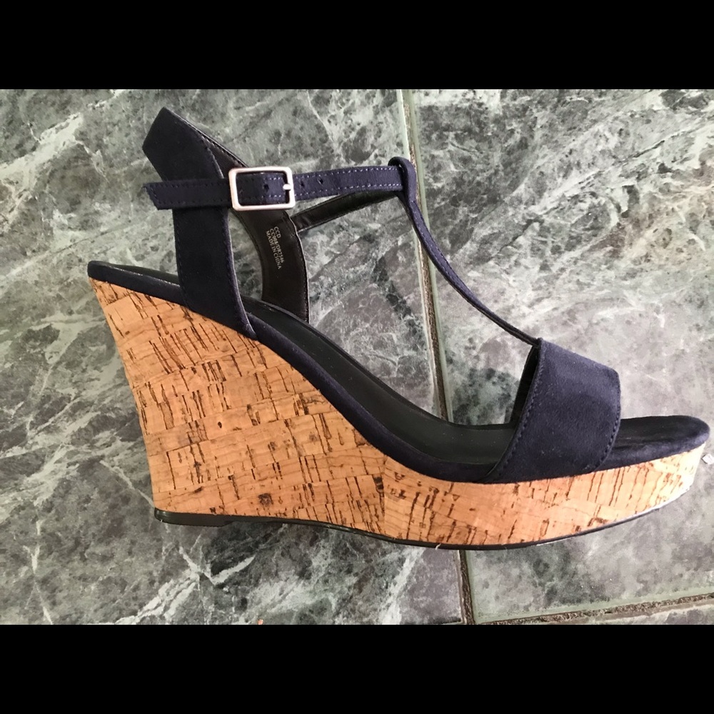 Charles by Charles David Suede Cork wedge sandal